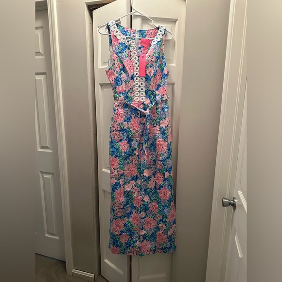 NWT LILLY PULITZER GULIANNA STRETCH COTTON MAXI SHIFT DRESS SIZE 6 MULTI SPRING